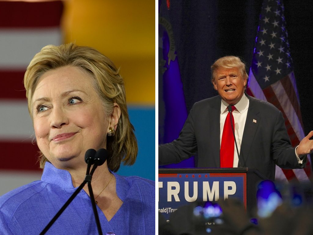 Clinton and Trump